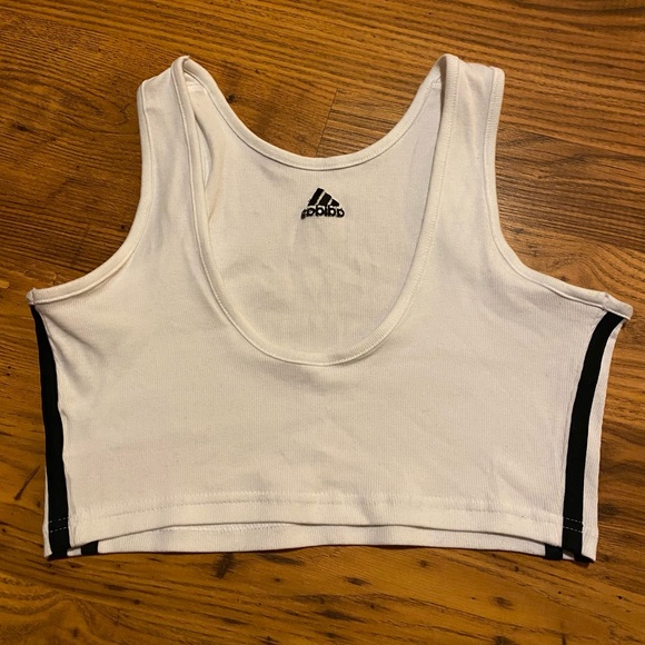 Adidas Cropped Tank with Scooped Back - Picture 2 of 3